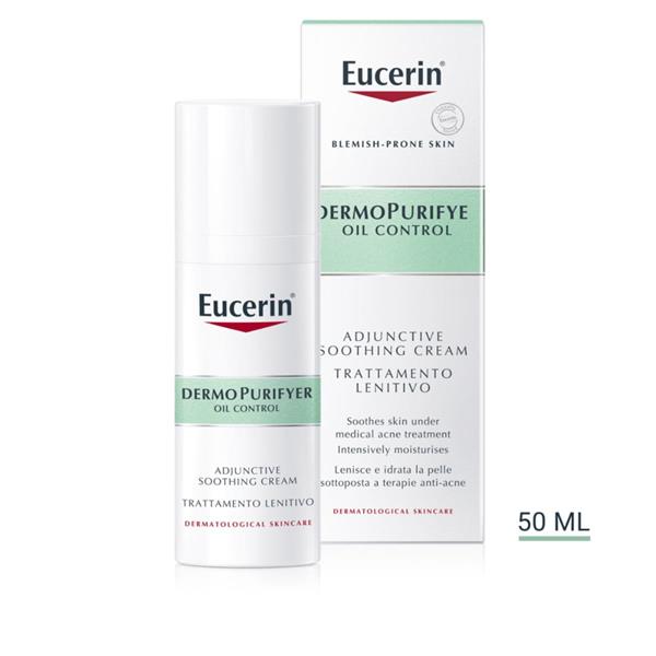 EucerinDermoPurifyer Oil Control Adjunctive Soothing Cream nomierinošs krēms, 50 ml