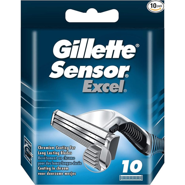 Gillette Sensor Excel skuvekļa galviņas, 10 gab.