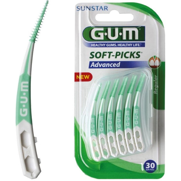 Gum Soft-Picks Advanced Regular / Medium Interdental Brushes starpzobu birstes, 30 gab.