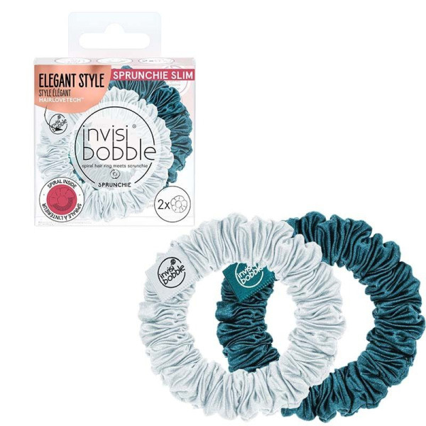 Matu lente Invisibobble Sprunchie Slim Cool as Ice, 2 gab.