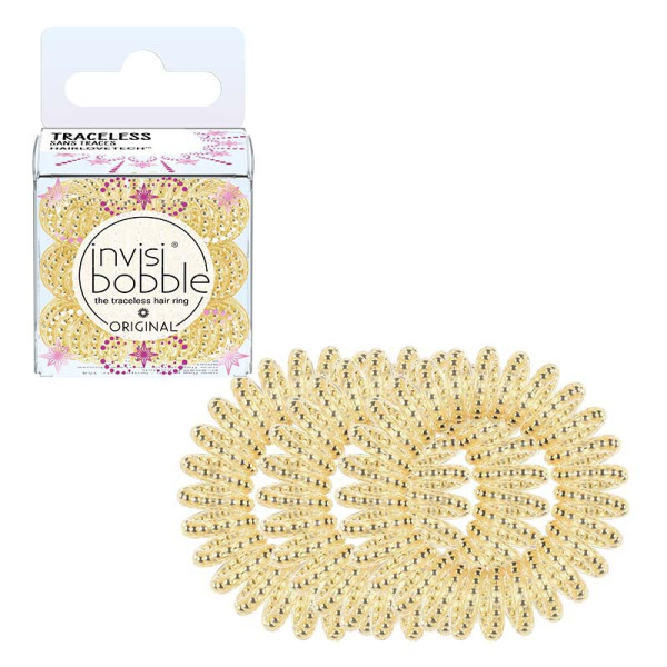 Matu lentes Invisibobble Original - Gold Rush Time To Shine, 3 gab.