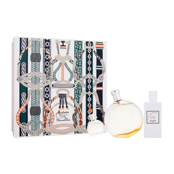 Hermes Eau Des Merveilles Eau de Toilette komplekts sievietēm (Edt 100 ml + Body Lotion 80 ml + Edt 7,5 ml)