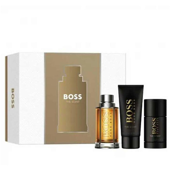 HUGO BOSS Boss The Scent komplekts vīriešiem (EDT, 100 ml + dušas želeja, 100 ml + dezodorants, 75 ml)