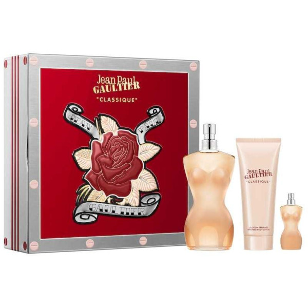 Jean Paul Gaultier Classique EDT komplekts sievietēm (EDT, 100 ml + EDT, 6 ml + ķermeņa losjons, 75 ml)