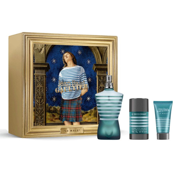 Jean Paul Gaultier Le Male komplekts vīriešiem (EDT, 125 ml + balzams pēc skūšanās, 50 ml + dezodorants, 75 g)