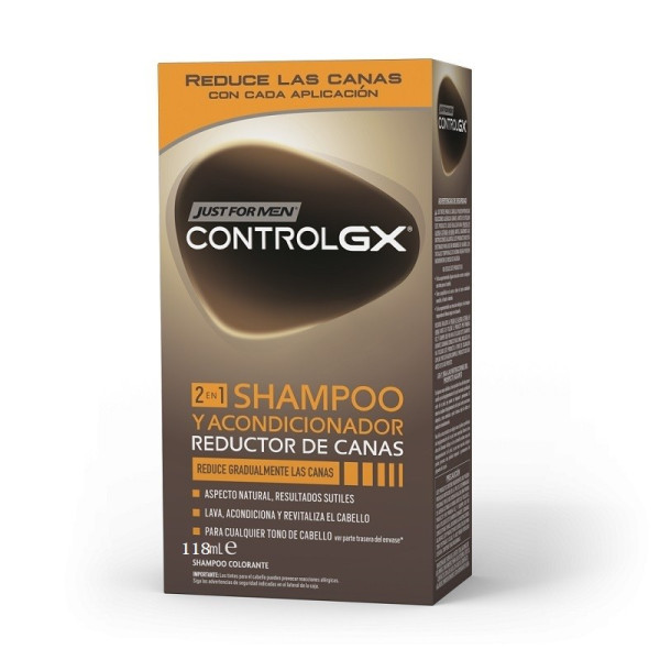 Just for Men Control Gx Grey Hair Reducing Shampoo & Conditioner šampūns un kondicionieris pret sirmiem matiem vīriešiem, 118 ml