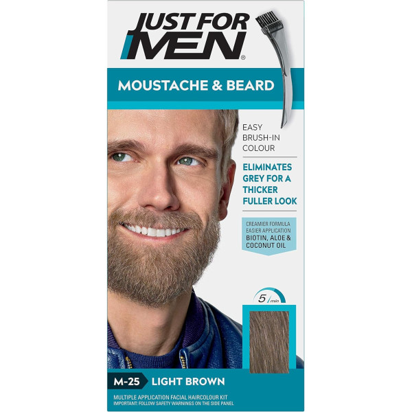 Just For Men ūsu un bārdas krāsa ūsām un bārdai, tonis: M-25 gaiši brūns, 28,4 g