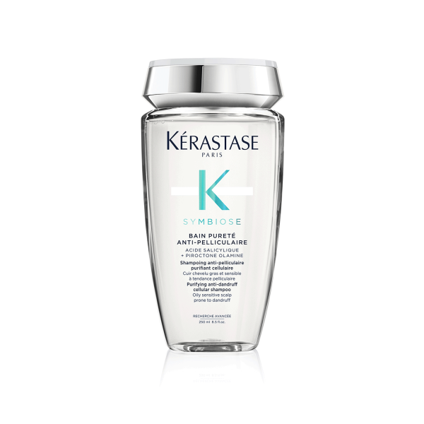 Kérastase Symbiose Bain Pureté Anti-Pelliculaire Purifying Anti-Danddruff Cellular Shampoo attīrošs šampūns pret blaugznām taukainai un jutīgai galvas ādai, 250 ml