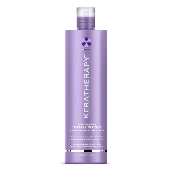 Keratherapy Keratin Infused Totally Blonde Violet tonizējošs kondicionieris, 1000 ml