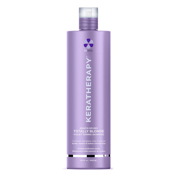 Keratherapy Keratin Infused Totally Blonde Violet tonizējošs šampūns, 1000 ml