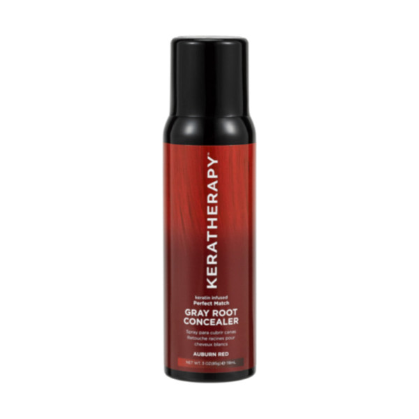 Keratherapy Perfect Match Grey Root korektors aerosols ar krāsu, toni: Auburn Red, 118 ml