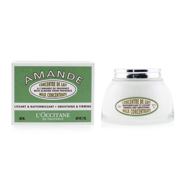 L'Occitane mandeļu piena koncentrāts nostiprinošs ķermeņa krēms mandeļu ķermeņa krēms, 200 ml