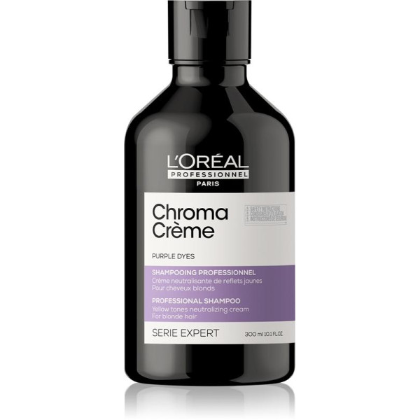  L'Oréal Professionnel Serie Expert Chroma Crème Professional Shampoo Purple Dyes vara neitralizējošais šampūns gaišiem matiem, 300 ml