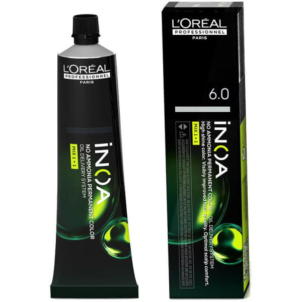 L'oreal Professionnel Inoa pastāvīgā matu krāsa, tonis: 6.0 Deep Cover Dark Blonde, 60 g