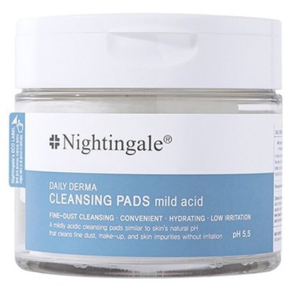 Make-up tīrīšanas spilventiņi Nightingale Derma Cleansing Pads Mild Acid, 70 spilventiņi