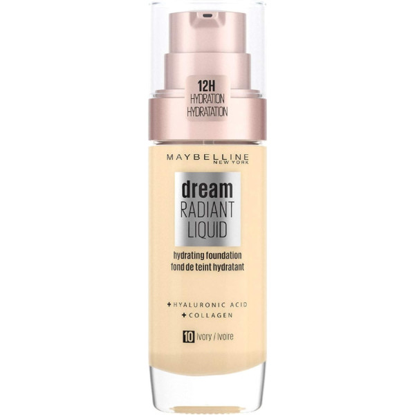 Maybelline Dream Satin Liquid Foundation & Serum šķidrais tonālais krēms, tonis: 10 Ivory, 30 ml