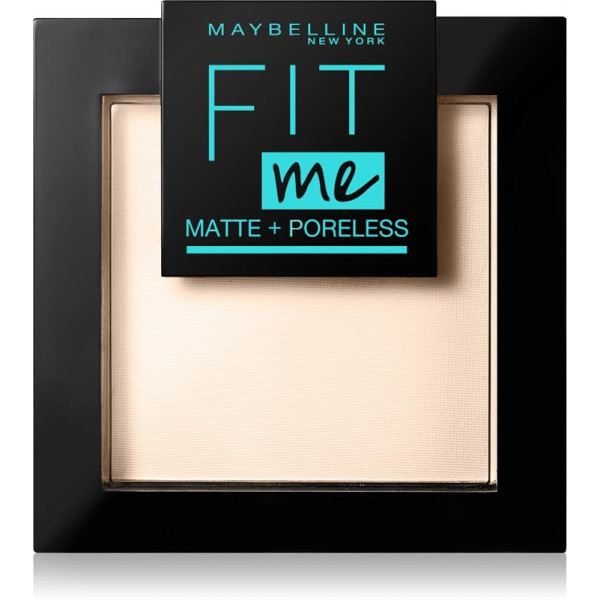 Maybelline Fit Me Matte & Poreless Powder kompaktais pūderis, tonis: 105 Natural Ivory, 9 g