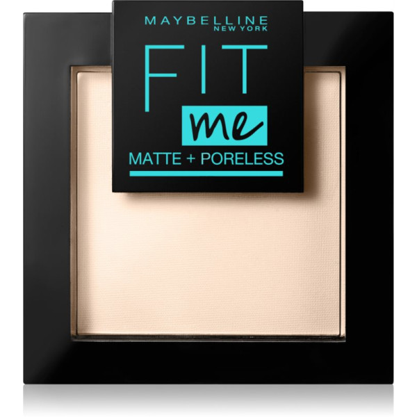 Maybelline Fit Me! Matte & Poreless Powder kompaktais pūderis, 120 Classic Ivory