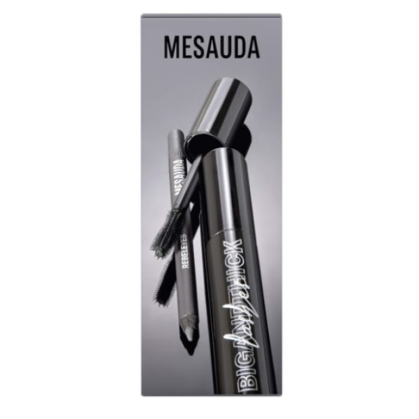 Mesauda Mega Ready, Bold, Go! Kit (blakstienų tušas, 13 ml + akių pieštukas, 1,2 g)