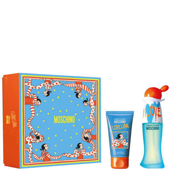 Moschino Cheap and Chic I Love Love komplekts sievietēm (EDT, 30 ml + ķermeņa losjons, 50 ml)