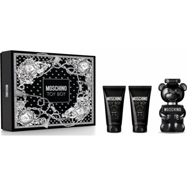 Moschino Toy Boy komplekts vīriešiem (EDP, 50 ml + dušas želeja, 50 ml + balzams pēc skūšanās, 50 ml)