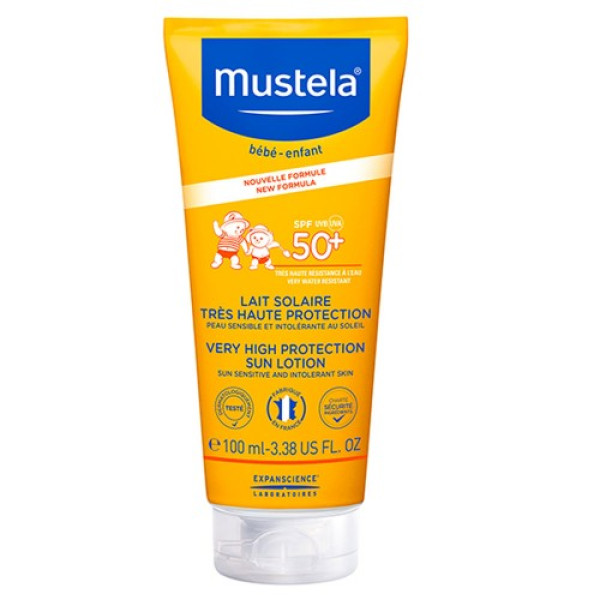 Mustela Bebe Very High Protection Sun Lotion SPF 50+ aizsargājošs saules losjons bērniem, 40 ml