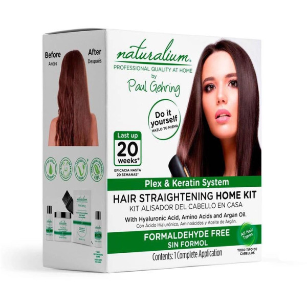 Naturalium Paul Gehring Straightening Kit Plex and Keratin System Set profesionāls matu taisnošanas komplekts