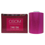 OSOM Professional Embossed Roll Pink FOIL15721 folija matu krāsošanai rullī, 100 m, 12 cm plata, 15 mikronu bieza