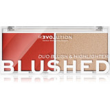 Revolution Relove Color Play Blushed Duo Blush & Highlighter Contouring Palette vaigu sārtums ar apgaismojumu, tonis: Daydream, 5,8 g