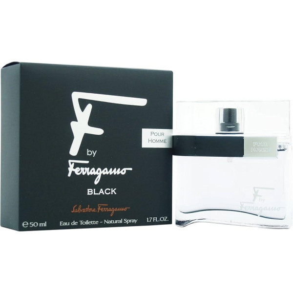 Salvatore Ferragamo F by Ferragamo Pour Homme Black EDT tualetes ūdens ūdens vīriešiem, 50 ml