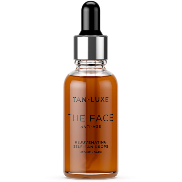 Tan-Luxe The Face pretnovecošanās pašiedeguma pilieni vidēji / tumši, 30 ml, nobriedušai sejas ādai