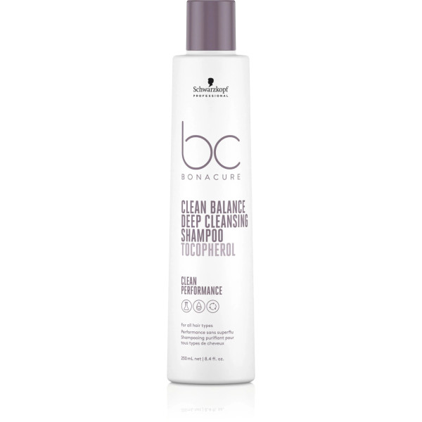  Schwarzkopf Professional BC Bonacure Clean Balance Deep Cleansing Shampoo dziļi attīrošs šampūns, 250 ml