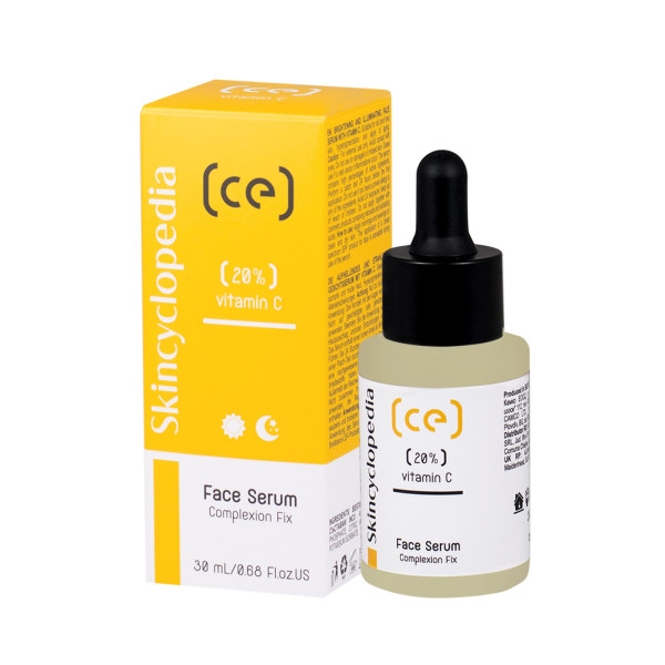 Skincyclopedia Face Serum Complexion Fix sejas serums ar 20% C vitamīnu, 30 ml