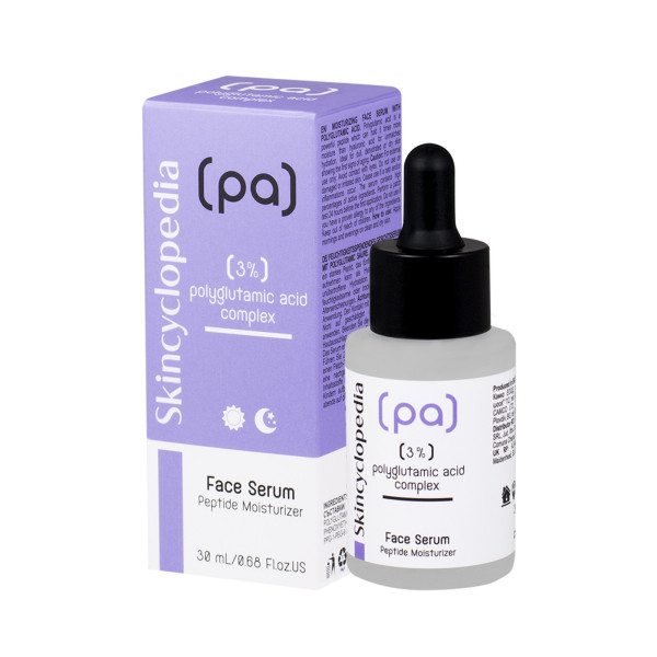 Skincyclopedia Face Serum Peptide Moisturizer mitrinošs sejas serums ar 3% poliglutamīnskābes kompleksu, 30 ml