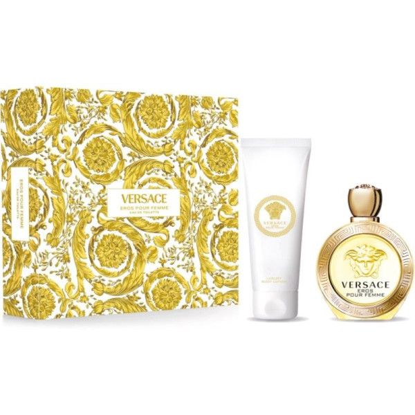 Versace Eros Pour Femme komplekts sievietēm (EDT, 100 ml + ķermeņa losjons, 150 ml)