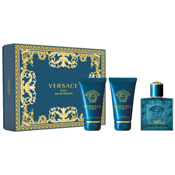 Versace Eros komplekts vīriešiem (EDT, 50 ml + dušas želeja, 50 ml + balzams pēc skūšanās, 50 ml)