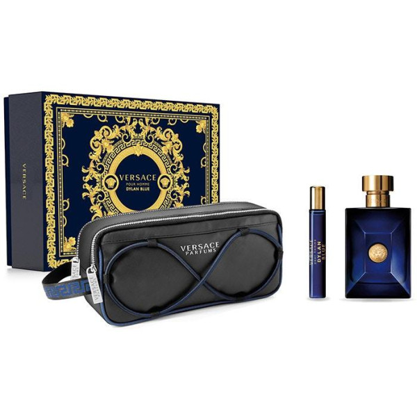 Versace Pour Homme Dylan Blue komplekts vīriešiem (EDT, 100 ml + EDT, 10 ml + kosmētikas somiņa)