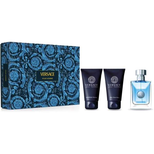 Versace Pour Homme komplekts vīriešiem (EDT, 50 ml + balzams pēc skūšanās, 50 ml + ķermeņa un matu šampūns, 50 ml)