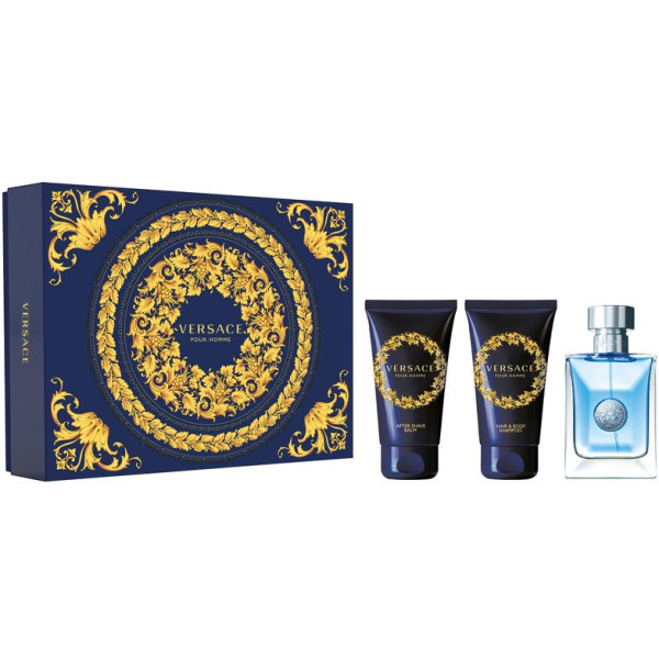 Versace Pour Homme komplekts vīriešiem (EDT, 50 ml + balzams pēc skūšanās, 50 ml + ķermeņa un matu šampūns, 50 ml)