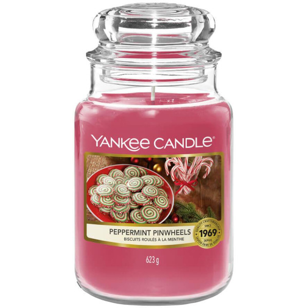 Yankee Candle Peppermint Pinwheels aromātiskā svece, 623 g